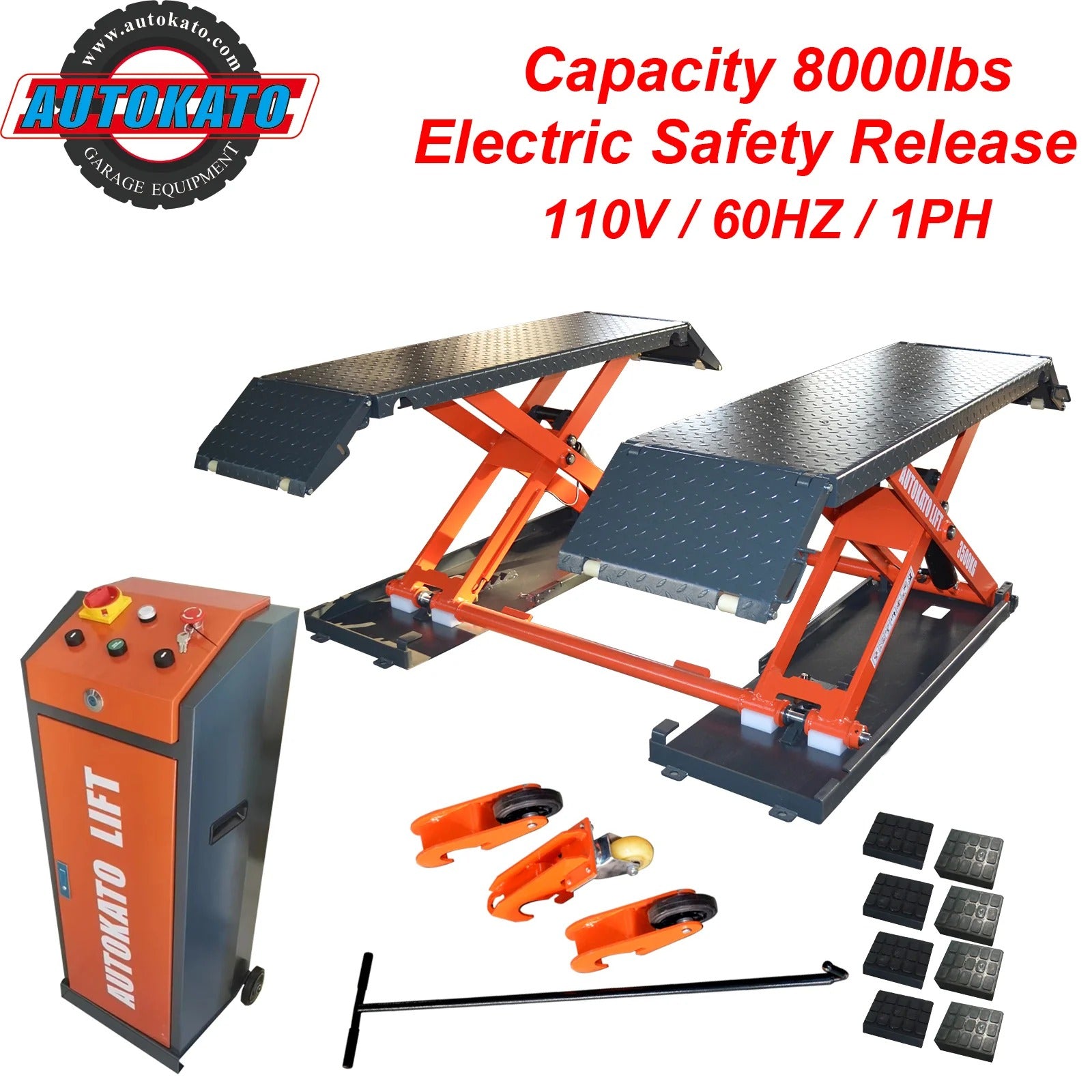 KT-X85 Electric Mid Rise Scissor Lift 8,000 lbs Capacity