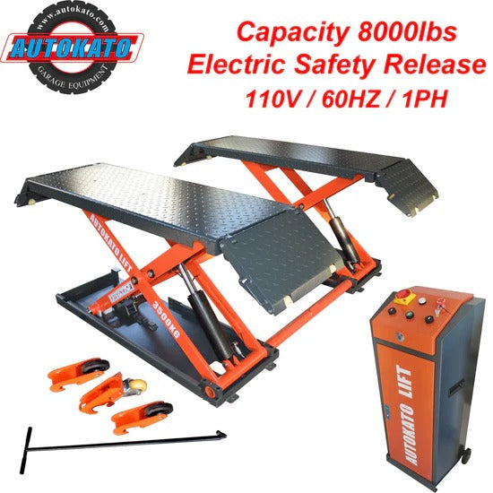 KT-X85 Electric Mid Rise Scissor Lift 8,000 lbs Capacity