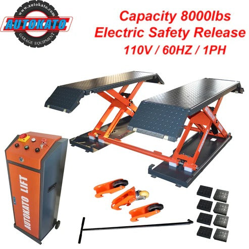 KT-X85 Electric Mid Rise Scissor Lift 8,000 lbs Capacity